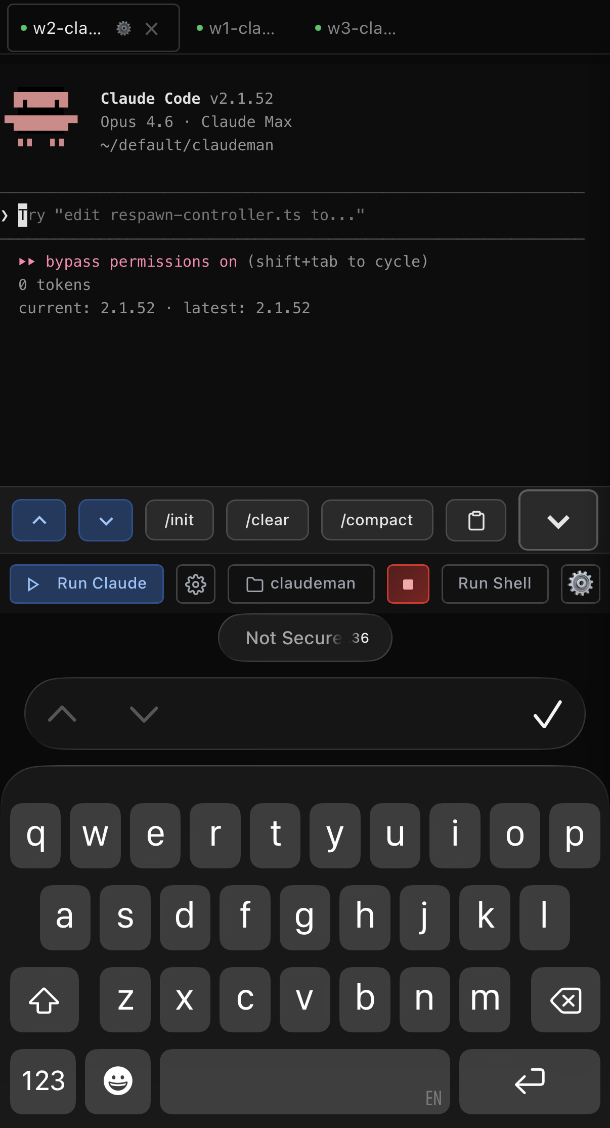 Mobile — keyboard open