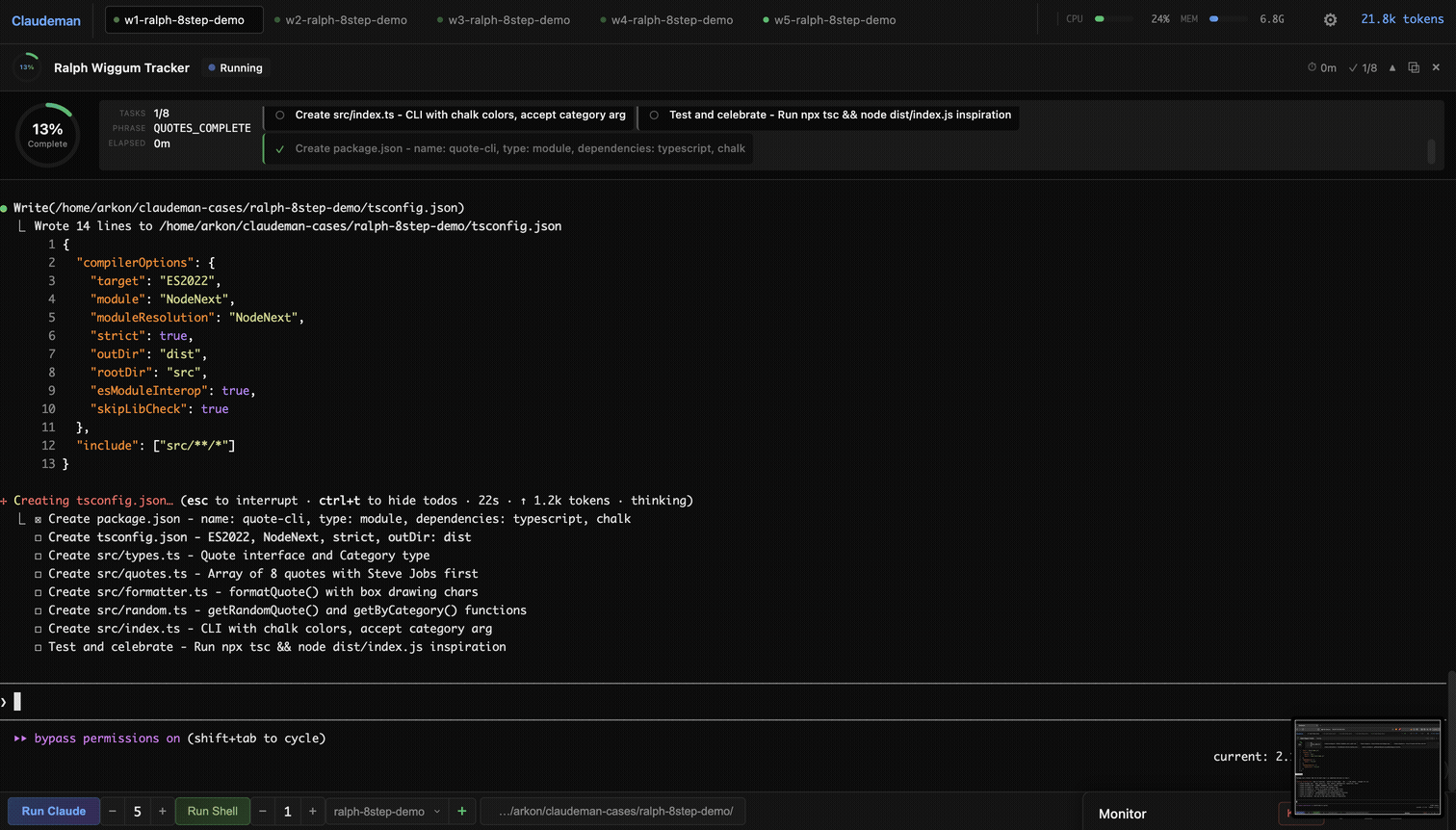 Claudeman Demo